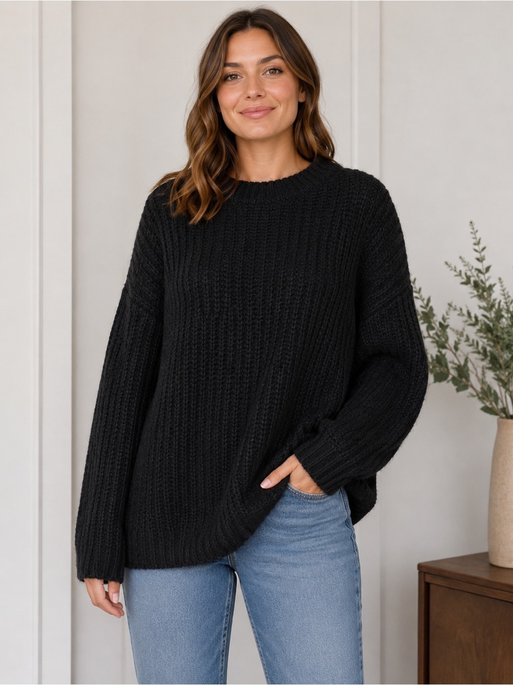 Black Fuzzy Sweater